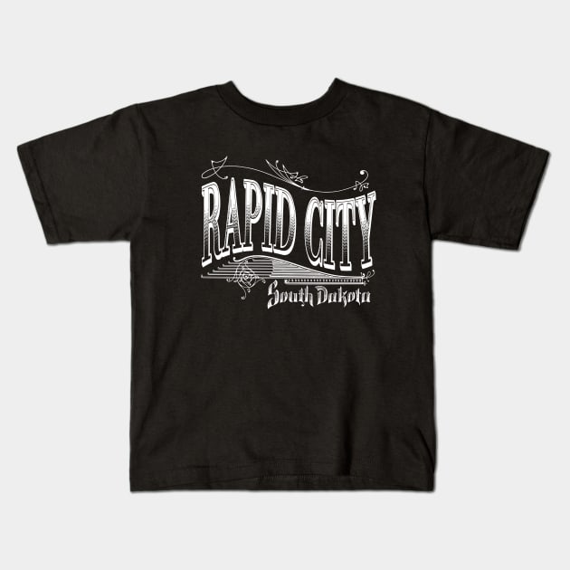 Vintage Rapid City, SD Kids T-Shirt by DonDota